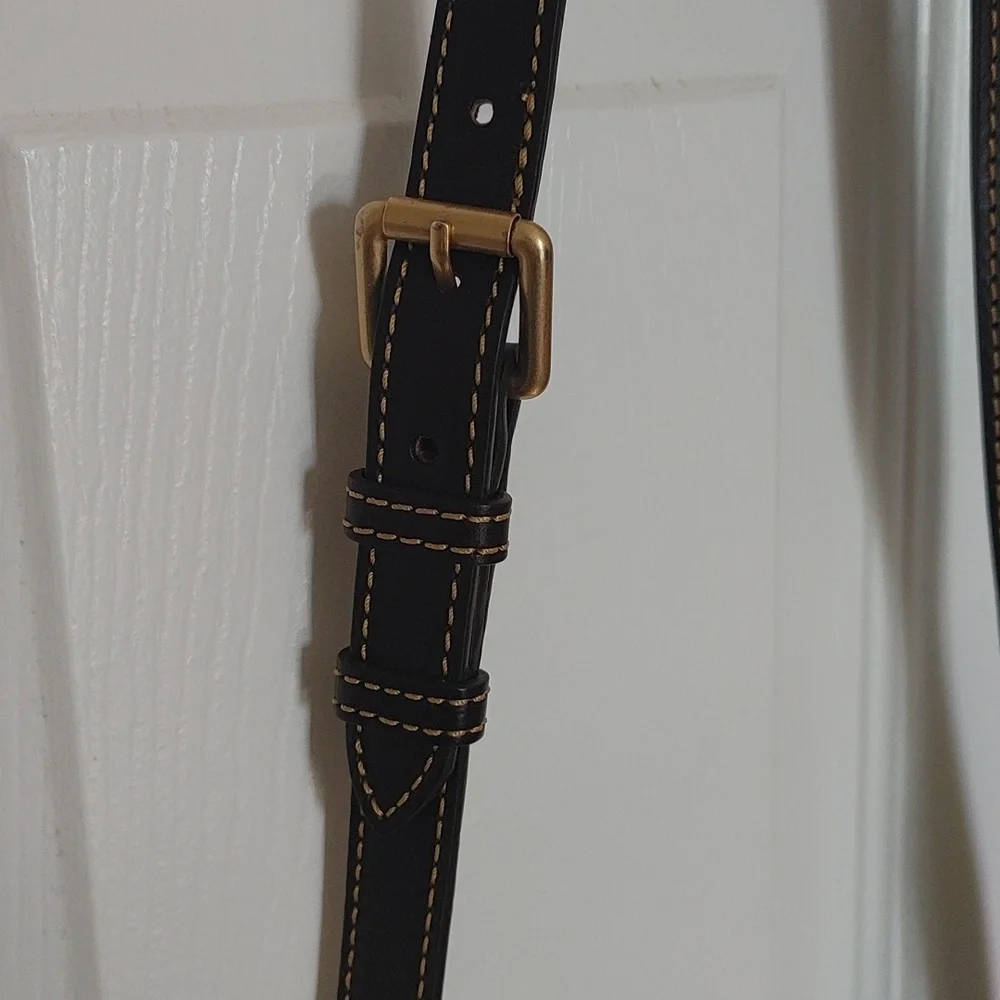 Dooney & Bourke Cross Body Leather Dark Brown Bag - Picture 4 of 5